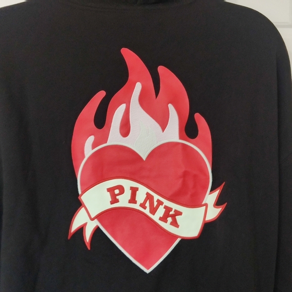 Ladies Victoria's Secret Pink "That's Fire" Hoodie Size XL NWOT - Picture 5 of 7